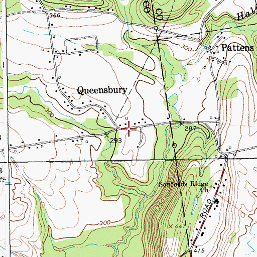 Topographic Map of Queensbury, NY