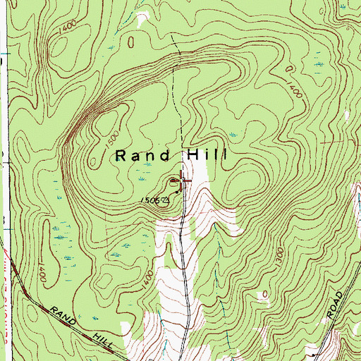 Topographic Map of Rand Hill, NY