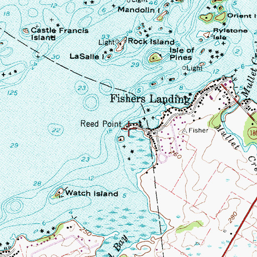 Topographic Map of Reed Point, NY