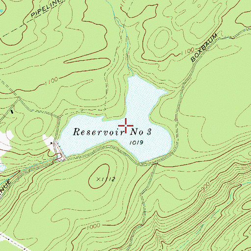 Topographic Map of Reservoir Number Three, NY