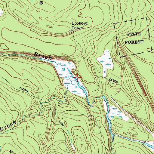 Topographic Map of Robinson Brook, NY