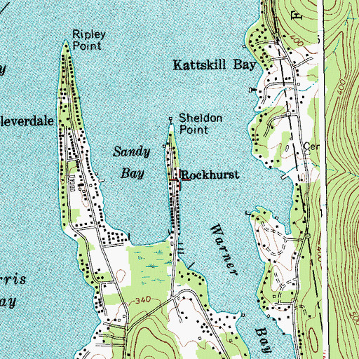 Topographic Map of Rockhurst, NY