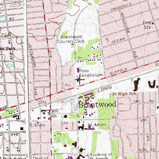 Topographic Map of Ross Sanatorium, NY