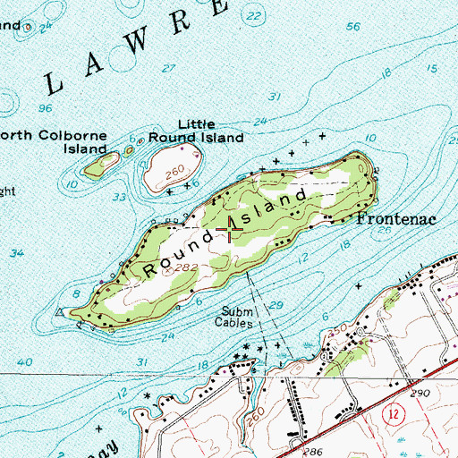Topographic Map of Round Island, NY