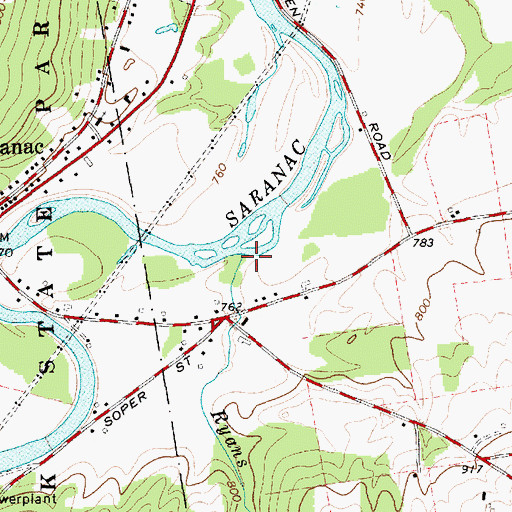 Topographic Map of Ryans Brook, NY