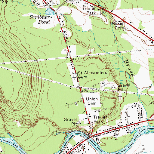 Topographic Map of Magdala Solitude Cemetery, NY