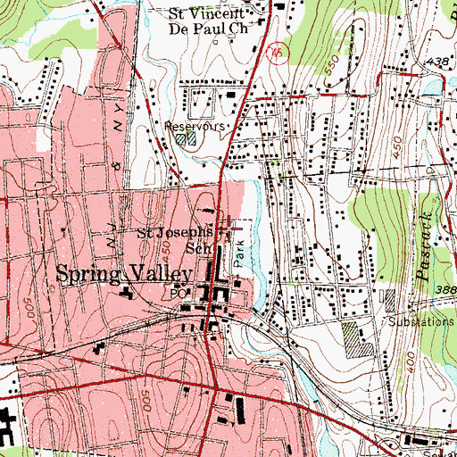 Topographic Map of Saint Joseph School (historical), NY