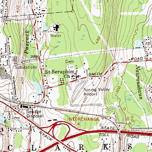 Topographic Map of Saint Seraphim Church, NY