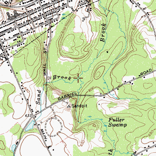 Topographic Map of Sand Brook, NY