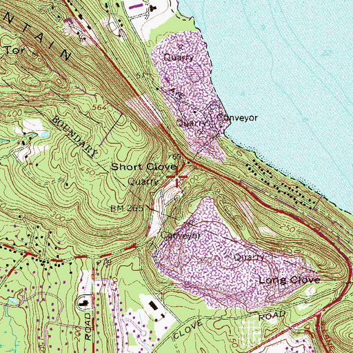 Topographic Map of Short Clove, NY