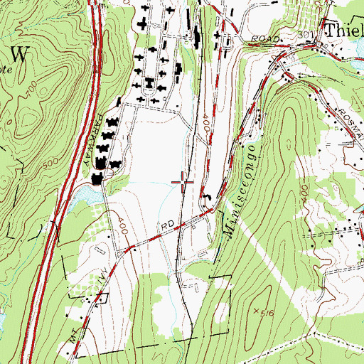 Topographic Map of South Branch Minisceongo Creek, NY