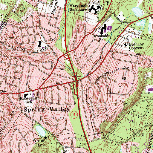 Topographic Map of Spring Valley, NY