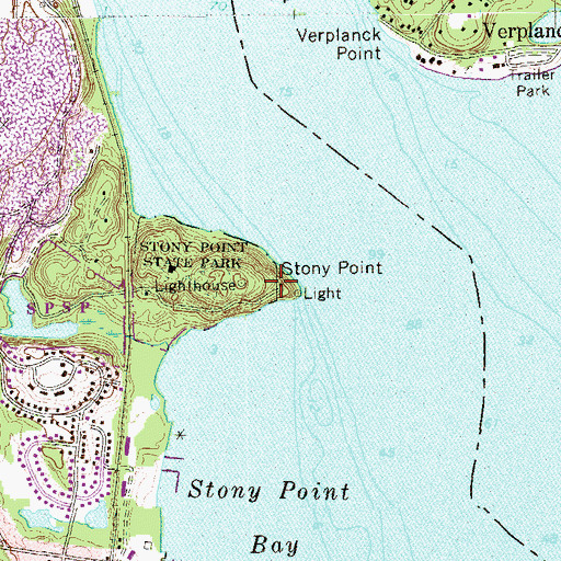Topographic Map of Stony Point, NY