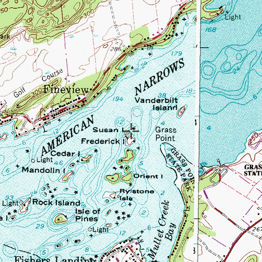 Topographic Map of Susan Island, NY