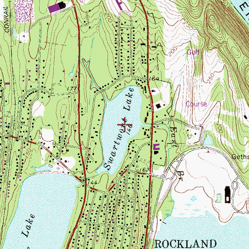Topographic Map of Swartwont Lake, NY