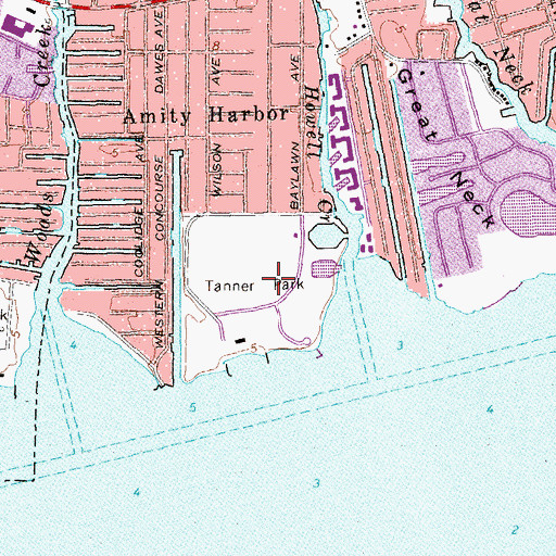 Topographic Map of Tanner Park, NY