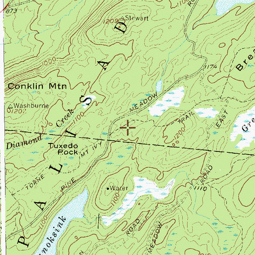 Topographic Map of Torne Mount Ivy Trail, NY