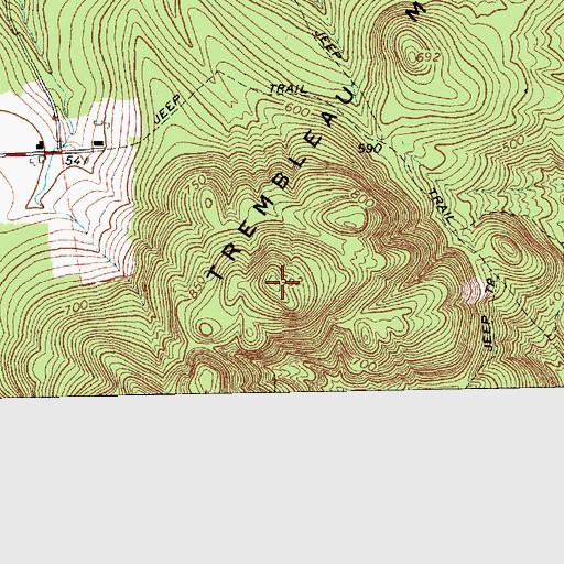Topographic Map of Trembleau Mountain, NY