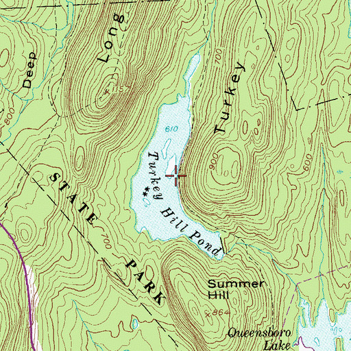 Topographic Map of Turkey Hill Pond, NY