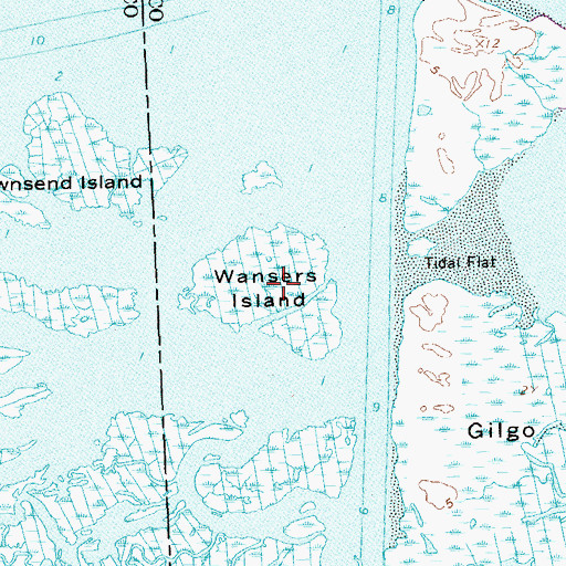 Topographic Map of Wansers Island, NY