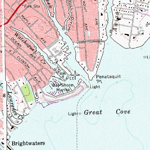 Topographic Map of Watchogue Creek, NY