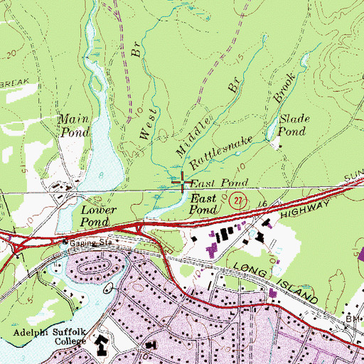 Topographic Map of West Brook, NY