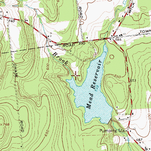Topographic Map of West Brook, NY