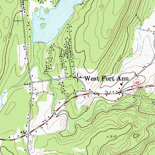 Topographic Map of West Fort Ann, NY