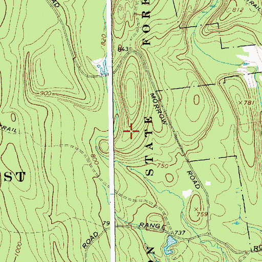 Topographic Map of Clinton State Forest, NY