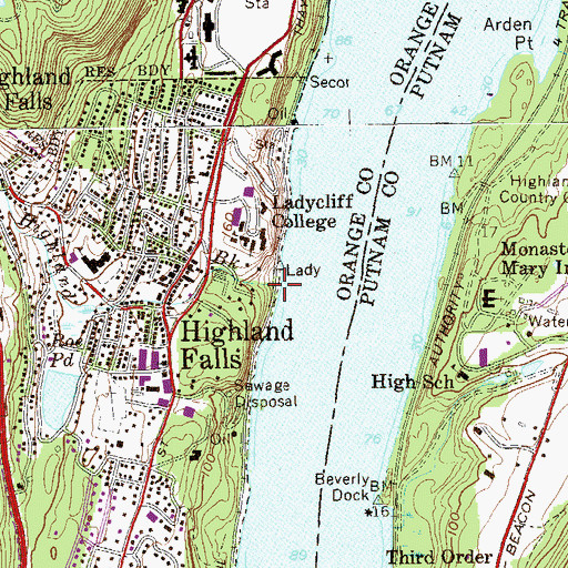 Topographic Map of Highland Brook, NY