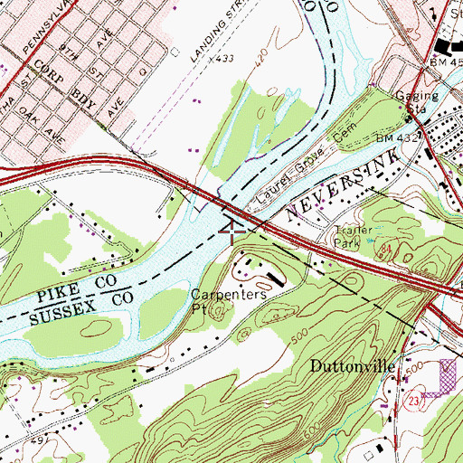 Topographic Map of Neversink River, NY