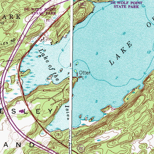 Topographic Map of Otter Point, NY