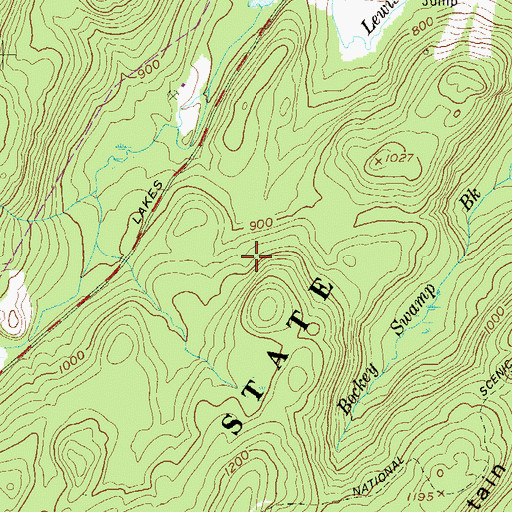Topographic Map of Palisades Interstate Park, NY