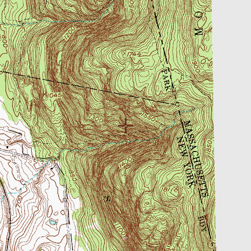 Topographic Map of Taconic State Park, NY