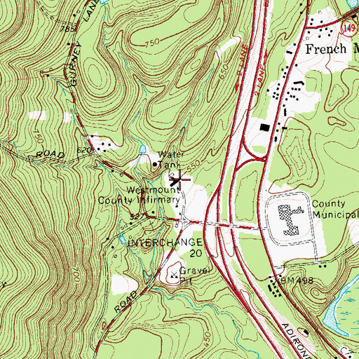 Topographic Map of Westmount County Infirmary, NY