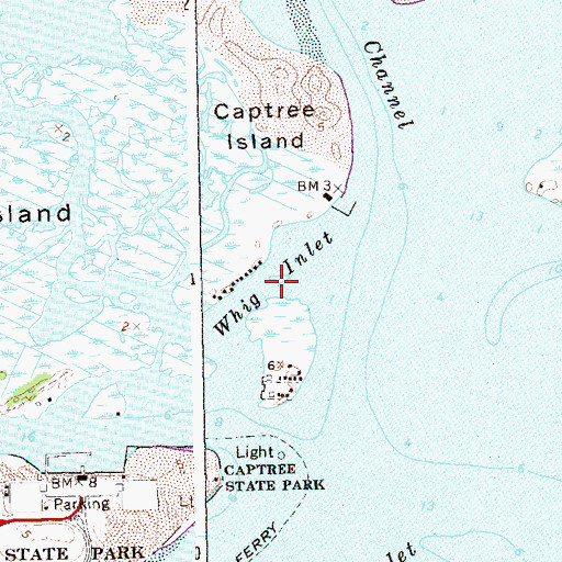 Topographic Map of Whig Inlet, NY