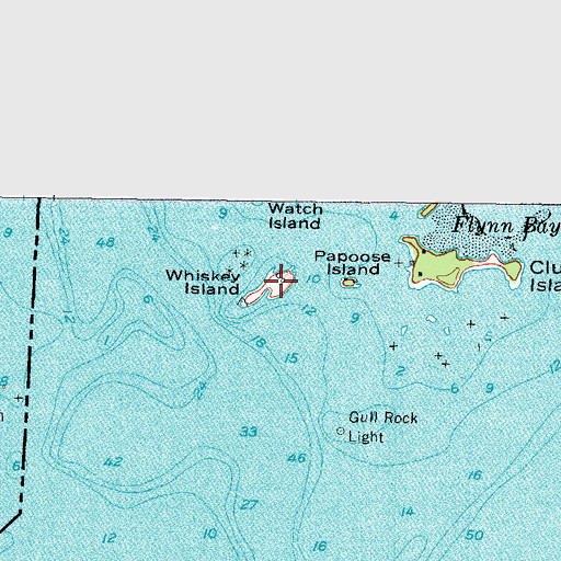 Topographic Map of Whiskey Island, NY