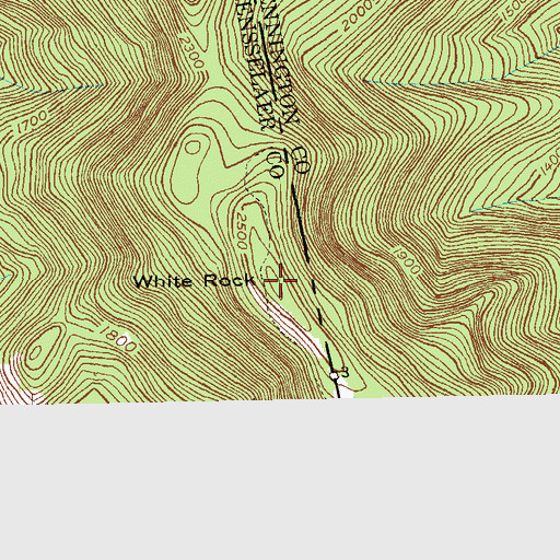 Topographic Map of White Rock, NY