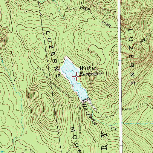 Topographic Map of Wilkie Reservoir, NY