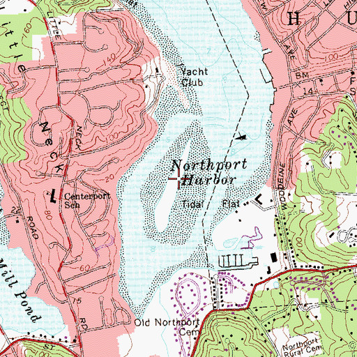 Topographic Map of Bird Island, NY