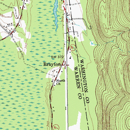 Topographic Map of Brayton, NY