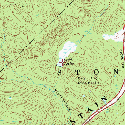 Topographic Map of Owl Lake, NY