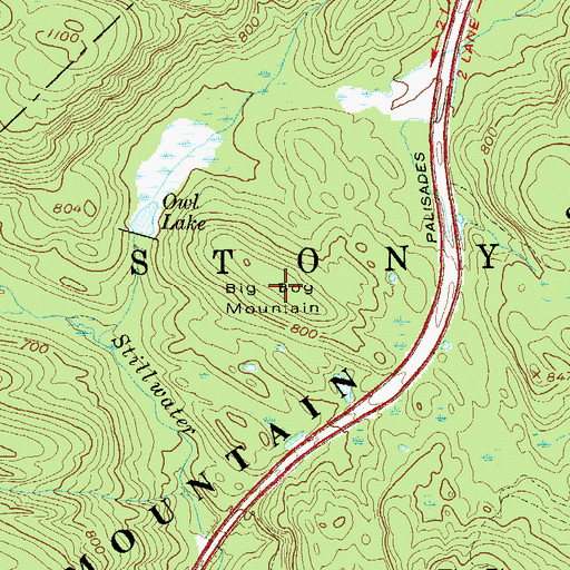 Topographic Map of Big Bog Mountain, NY