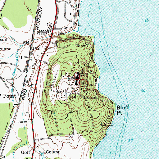 Topographic Map of Clinton Community College, NY