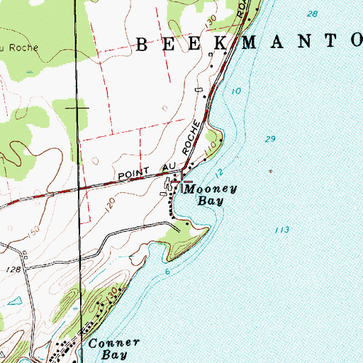 Topographic Map of Mooney Bay Marina, NY