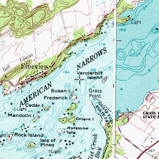 Topographic Map of Niagra Shoal, NY