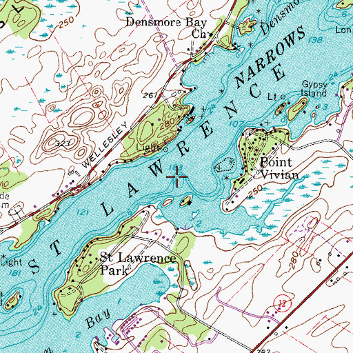 Topographic Map of Russel Shoal, NY
