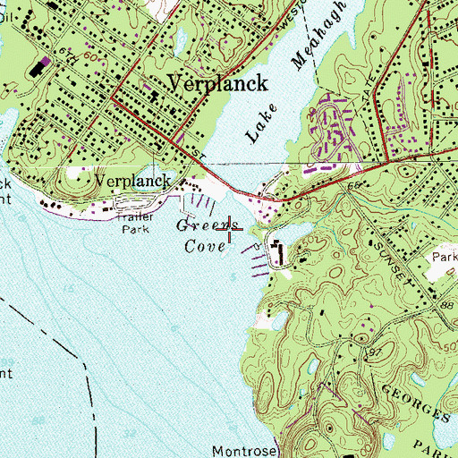 Topographic Map of Greens Cove, NY
