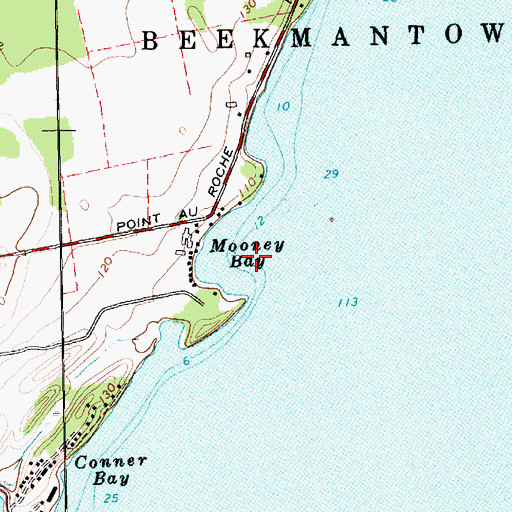 Topographic Map of Mooney Bay, NY