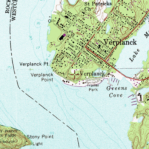 Topographic Map of Verplanck Point, NY